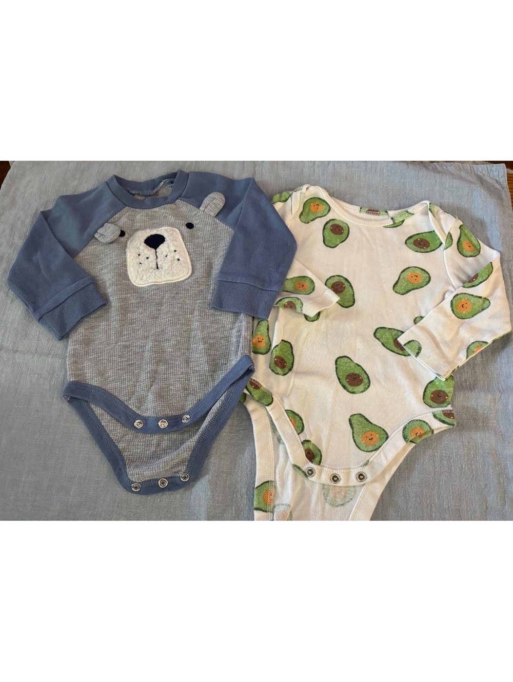 Baby Boy Bodysuit Lot 6M 6-12M Old Navy OshKosh Bear Avocado